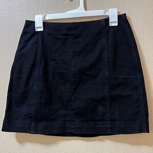 Wild Fable Mini Skirt Women's Size 10 Black Denim A-Line Casual